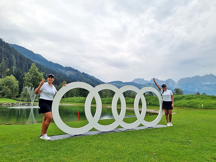 Lidia Villalba (Izq.) y Andrea Semidei saludando tras la sensacional conquista en Austria GENTILEZA. Lidia Villalba (Izq.) y Andrea Semidei saludando tras la sensacional conquista en Austria GENTILEZA.